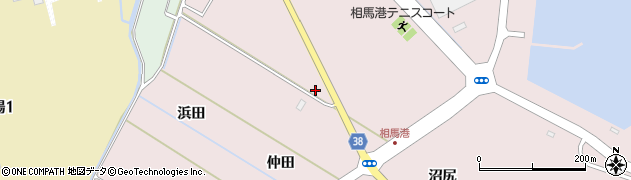福島県相馬市原釜周辺の地図