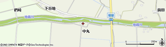 福島県相馬市塚部（中丸）周辺の地図