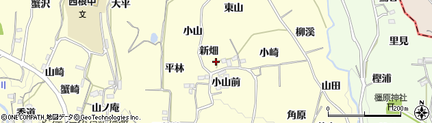 福島県福島市飯坂町湯野新畑周辺の地図