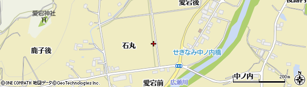 福島県伊達市梁川町大関周辺の地図