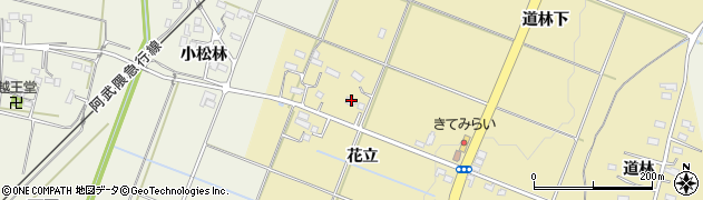 福島県伊達市梁川町細谷花立周辺の地図