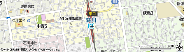荻川駅周辺の地図