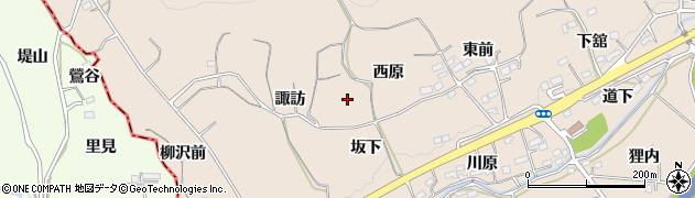 福島県桑折町（伊達郡）松原（諏訪）周辺の地図