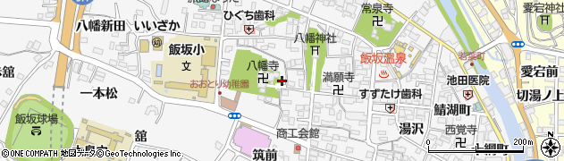 福島県福島市飯坂町八幡内周辺の地図