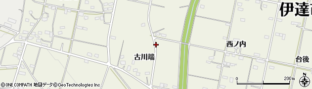 福島県伊達市保原町古川端周辺の地図