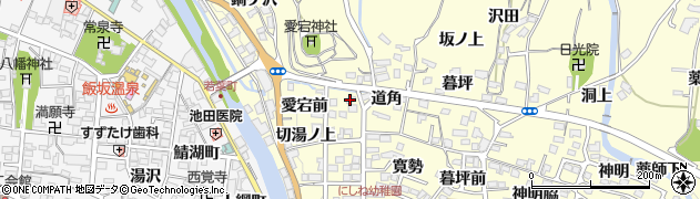 福島県福島市飯坂町湯野愛宕前38周辺の地図