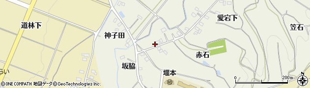 福島県伊達市梁川町新田（坂脇）周辺の地図