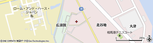 福島県相馬市原釜（北谷地）周辺の地図