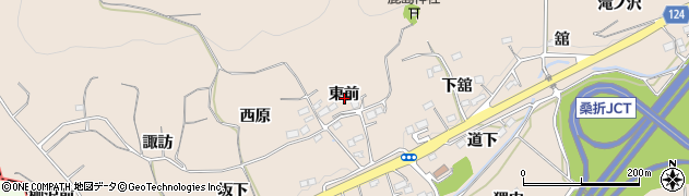 福島県桑折町（伊達郡）松原（東前）周辺の地図
