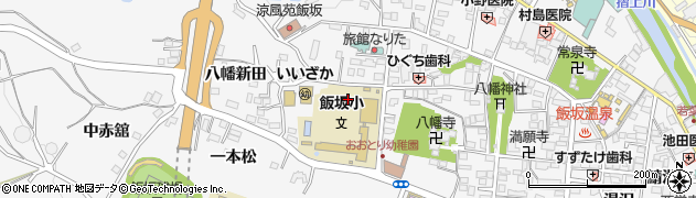 福島県福島市飯坂町桜下周辺の地図