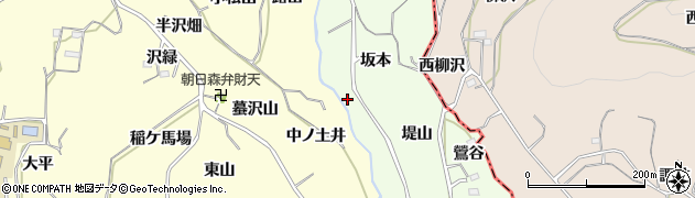 福島県福島市飯坂町東湯野（菖蒲沢）周辺の地図