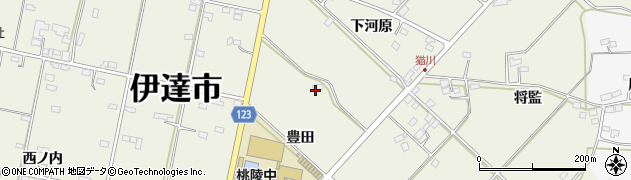 福島県伊達市保原町（豊田）周辺の地図