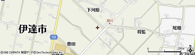 福島県伊達市保原町下河原周辺の地図