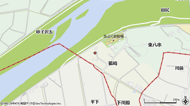 〒969-1635 福島県伊達郡桑折町東八串の地図