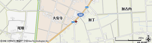福島県伊達市保原町二井田加丁13周辺の地図
