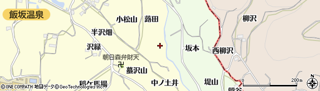 福島県福島市飯坂町湯野柳田周辺の地図
