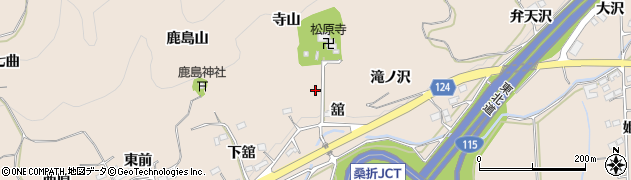 福島県伊達郡桑折町松原寺山周辺の地図