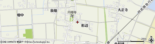 福島県伊達市保原町二井田（形辺）周辺の地図
