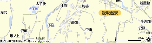 福島県福島市飯坂町湯野（茶畑）周辺の地図