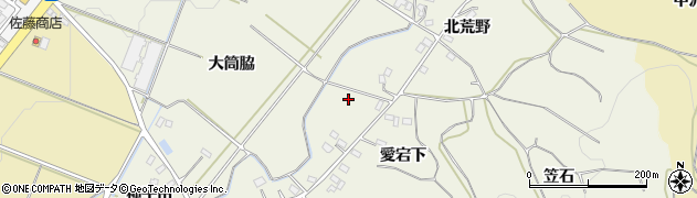 福島県伊達市梁川町新田（大筒脇）周辺の地図