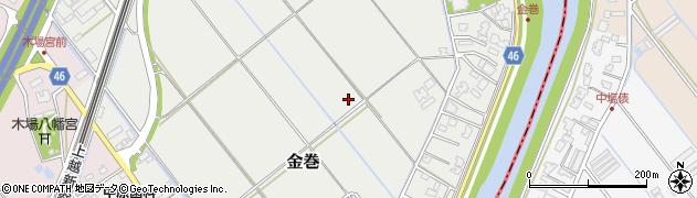 新潟県新潟市西区金巻周辺の地図