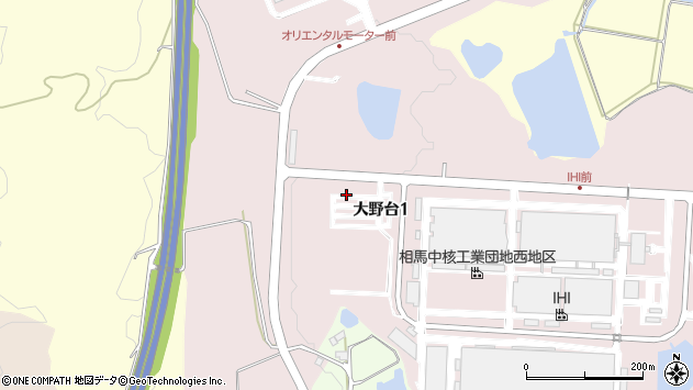 〒976-0001 福島県相馬市大野台の地図