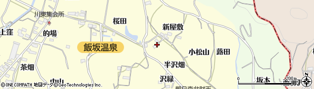 福島県福島市飯坂町湯野（半沢畑）周辺の地図