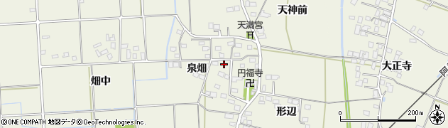 福島県伊達市保原町二井田泉畑周辺の地図