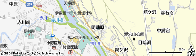 福島県福島市飯坂町湯野明蔵原周辺の地図