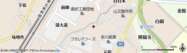福島県桑折町（伊達郡）成田（二本木）周辺の地図