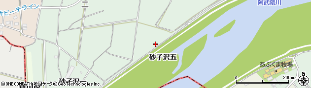 福島県桑折町（伊達郡）砂子沢（五）周辺の地図