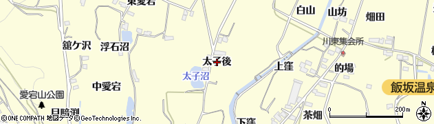 福島県福島市飯坂町湯野（太子後）周辺の地図