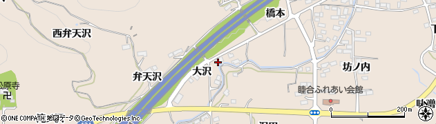 福島県桑折町（伊達郡）松原（大沢）周辺の地図