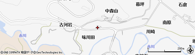 福島県福島市飯坂町（石転）周辺の地図