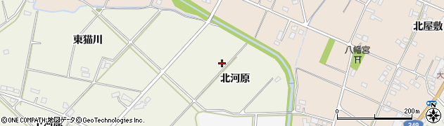 福島県伊達市保原町（北河原）周辺の地図