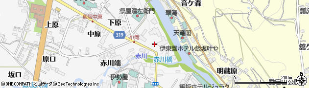 福島県福島市飯坂町（小滝）周辺の地図