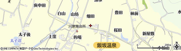 福島県福島市飯坂町湯野畑田周辺の地図