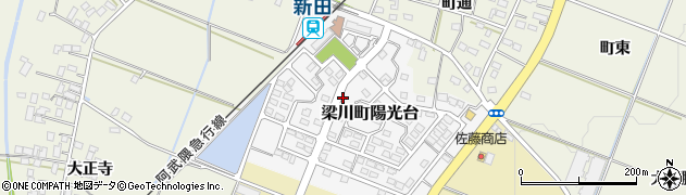 福島県伊達市梁川町陽光台周辺の地図