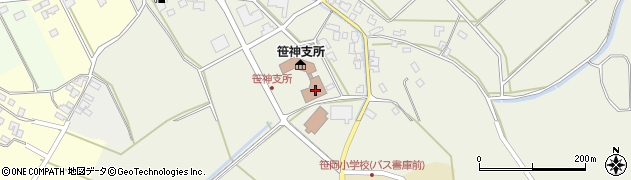 阿賀野市立笹神図書館周辺の地図