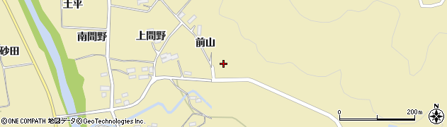 福島県伊達市梁川町大関前山周辺の地図