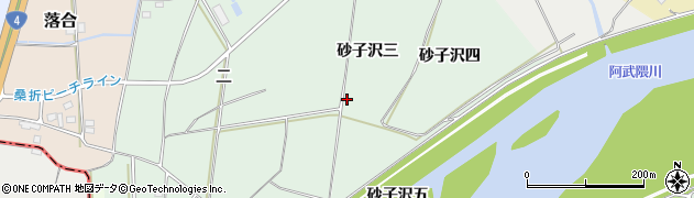 福島県桑折町（伊達郡）砂子沢（三）周辺の地図