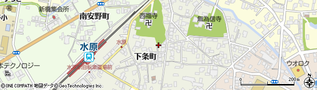 新潟県阿賀野市下条町周辺の地図