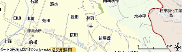 福島県福島市飯坂町湯野林前周辺の地図
