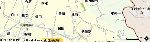 福島県福島市飯坂町湯野（林前）周辺の地図