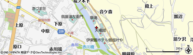福島県福島市飯坂町湯野上川原周辺の地図