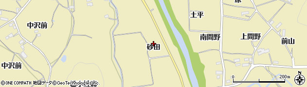 福島県伊達市梁川町大関（砂田）周辺の地図