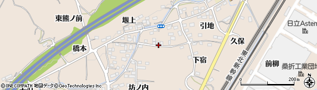 福島県桑折町（伊達郡）成田（堰下）周辺の地図
