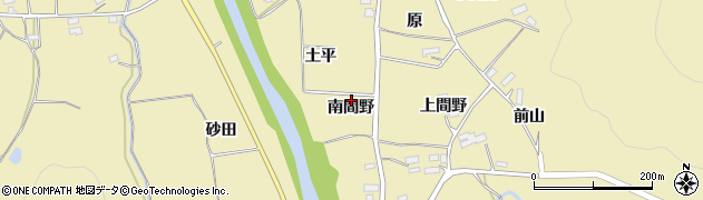 福島県伊達市梁川町大関南間野周辺の地図