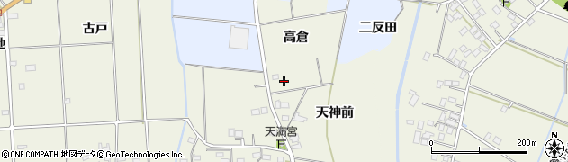 福島県伊達市保原町二井田（高倉）周辺の地図