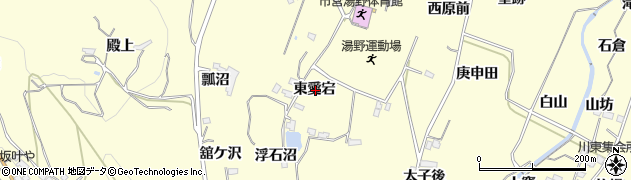 福島県福島市飯坂町湯野東愛宕周辺の地図